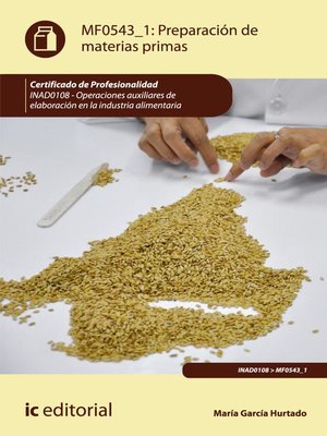 cover image of Preparación de materias primas. INAD0108